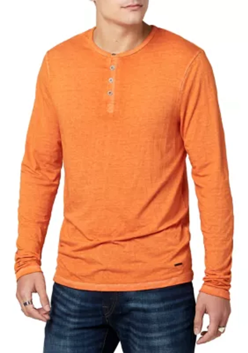 Men's Burnout Jersey Kaduk Henley Shirt