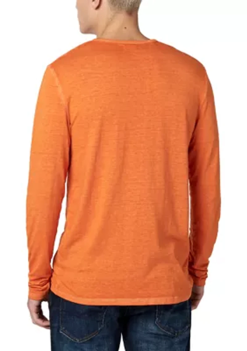 Men's Burnout Jersey Kaduk Henley Shirt