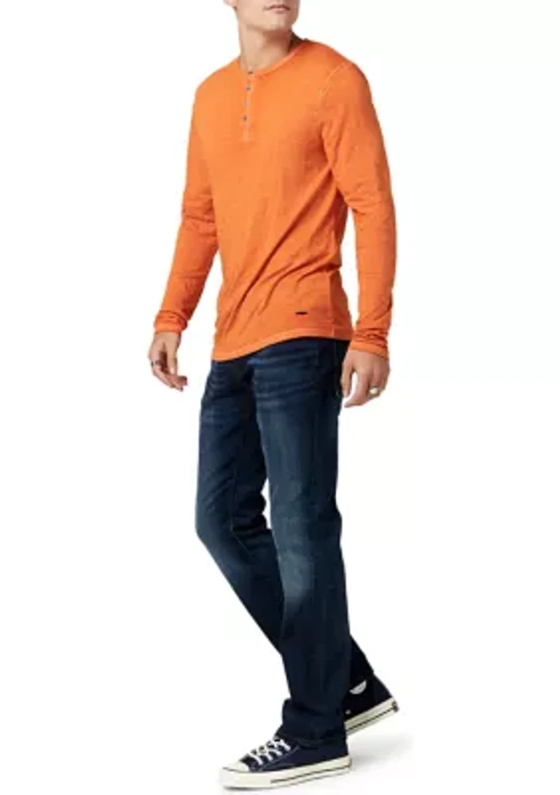 Men's Burnout Jersey Kaduk Henley Shirt