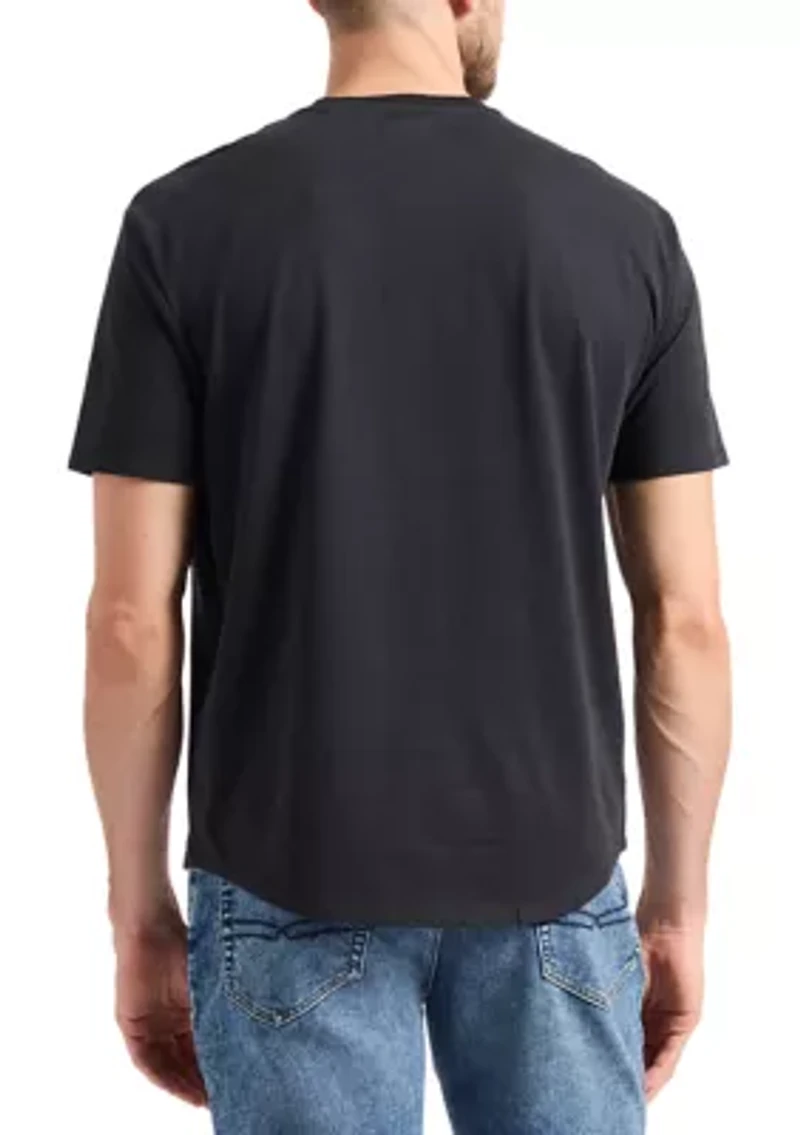 Men's Short Sleeve Henley T-Shirt, Fern
