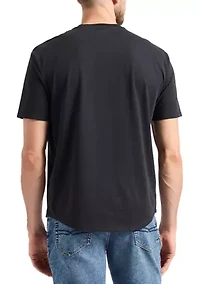 Men's Short Sleeve Henley T-Shirt, Fern