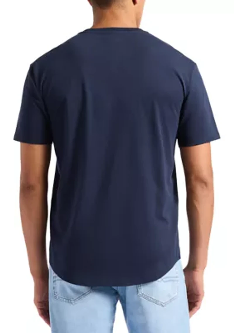 Men's Short Sleeve Henley T-Shirt, Fern