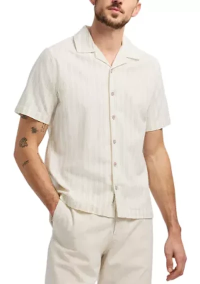 Men's Salaman Striped Short-Sleeve Button-Up Shirt