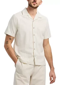 Men's Salaman Striped Short-Sleeve Button-Up Shirt