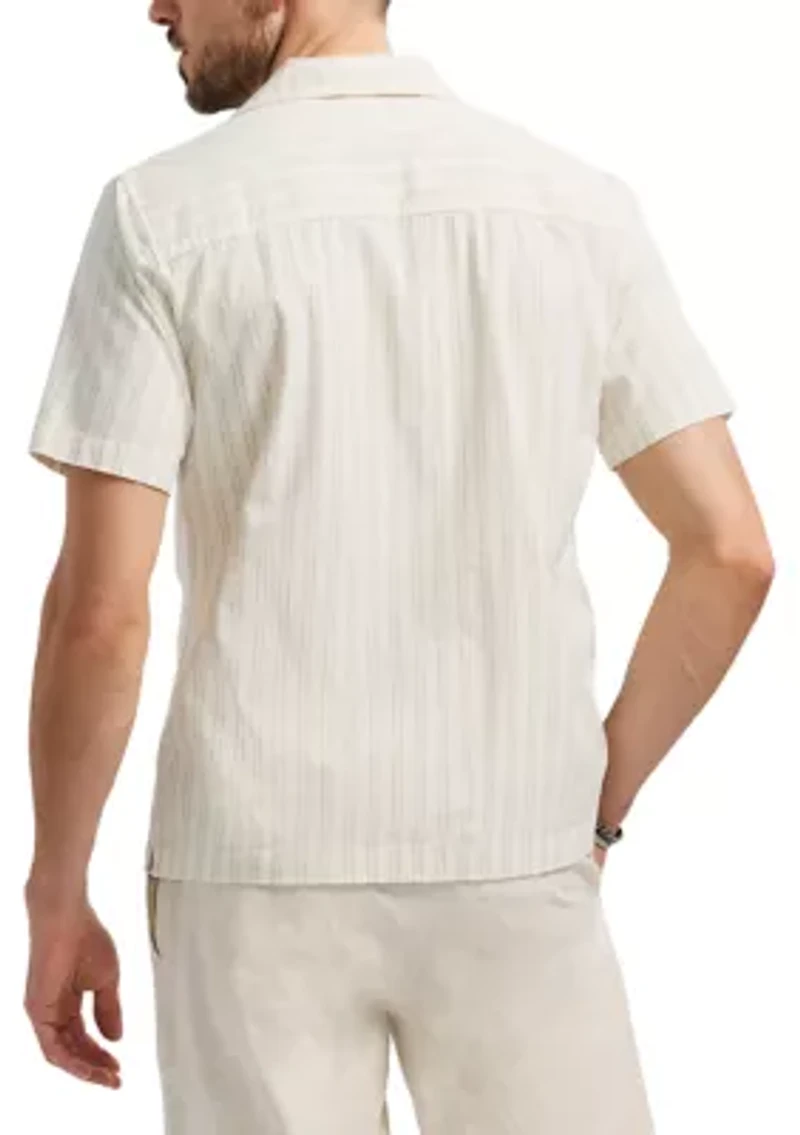 Men's Salaman Striped Short-Sleeve Button-Up Shirt