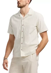 Men's Salaman Striped Short-Sleeve Button-Up Shirt
