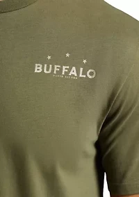 Men's Toftlund Graphic T-Shirt with Bull Skull Motif on the Back