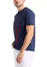 Men's Talla Graphic T-Shirt with American Flag Print