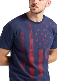 Men's Talla Graphic T-Shirt with American Flag Print