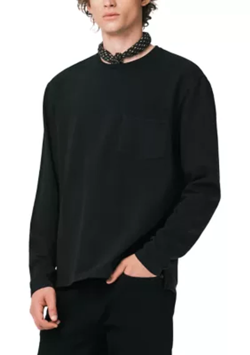 Men's Kade Long Sleeve Relaxed Pocket Top, Black