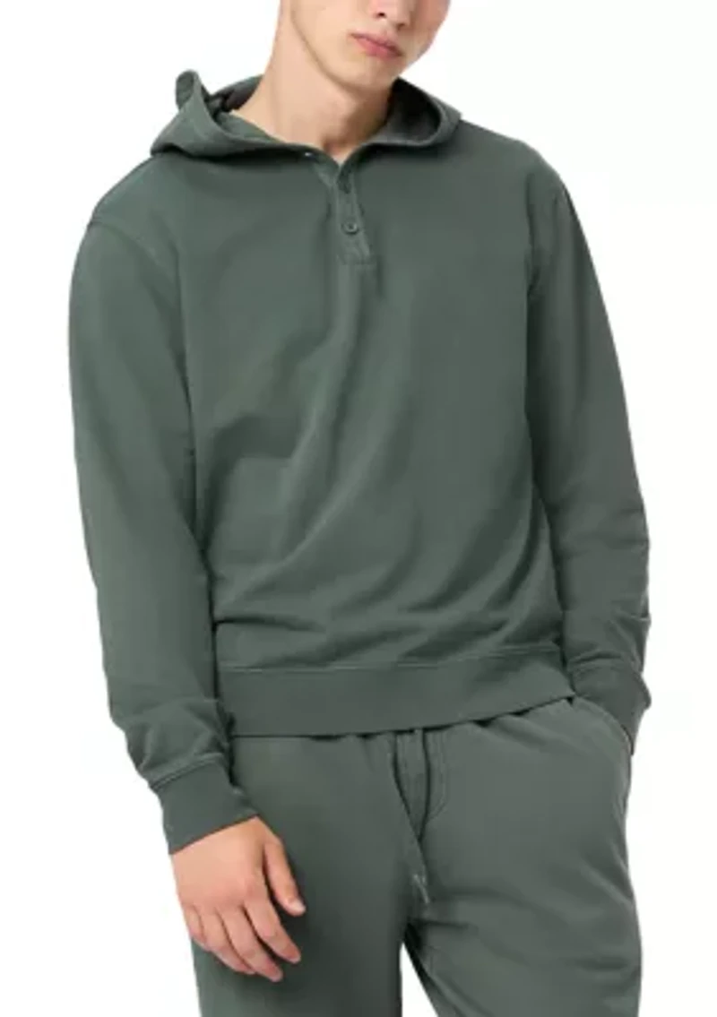 Men's Kaye Relaxed Pullover Hoodie, Dark Forest