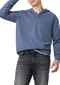 Men's Kaye Relaxed Pullover Hoodie, Dark Forest