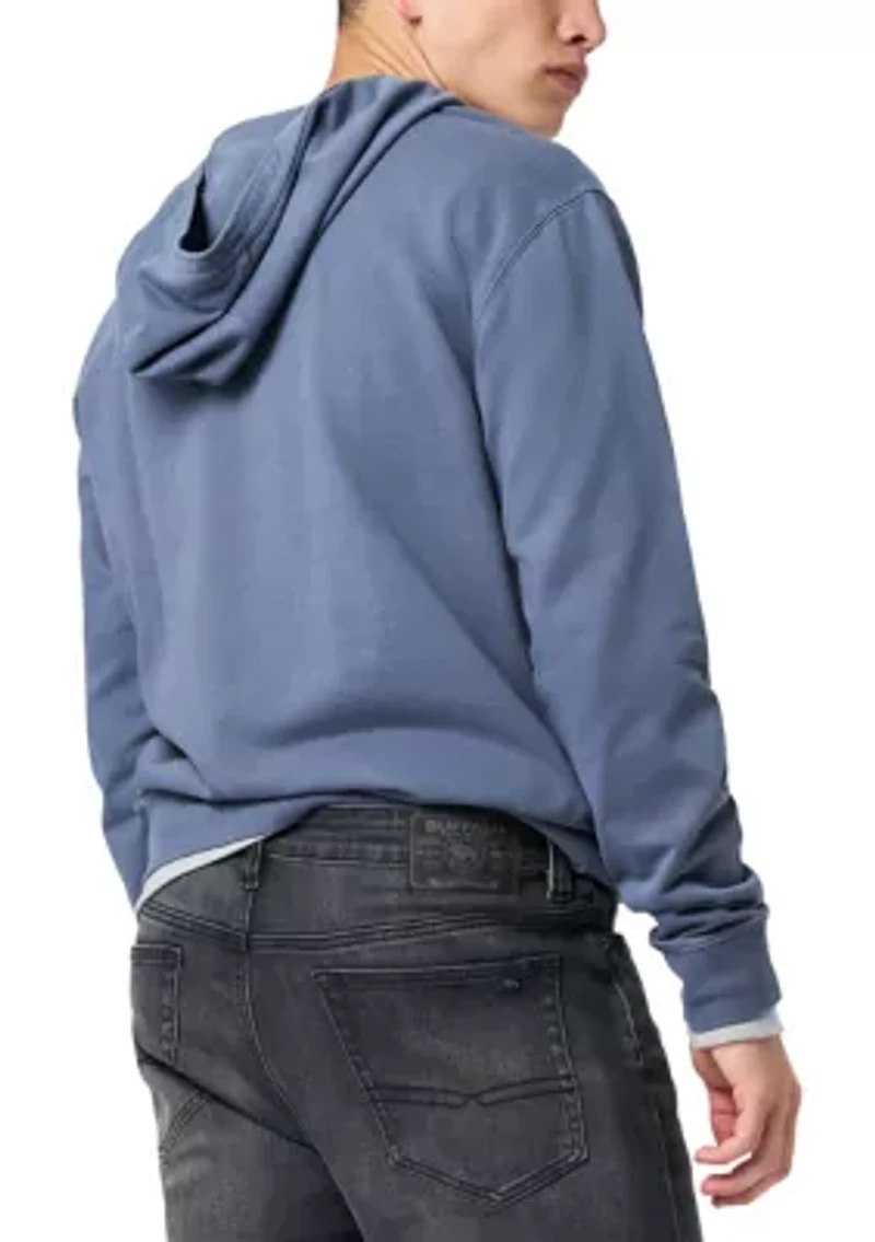 Men's Kaye Relaxed Pullover Hoodie, Dark Forest