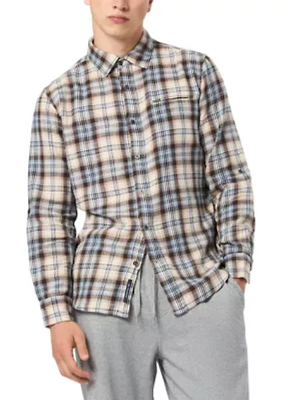 Men's Simbio Long-Sleeve Plaid Shirt, Woodsmoke