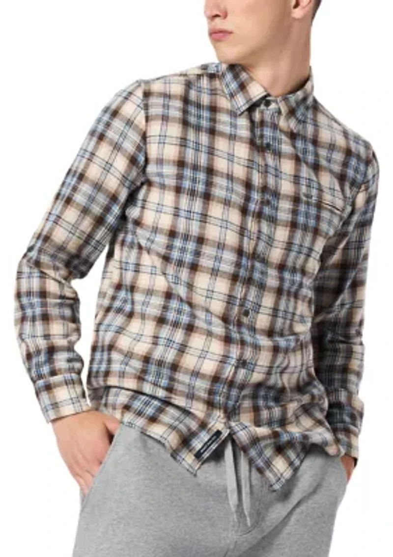 Men's Simbio Long-Sleeve Plaid Shirt, Woodsmoke