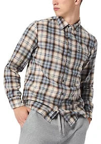 Men's Simbio Long-Sleeve Plaid Shirt, Woodsmoke
