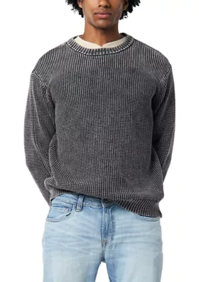 Men's Washy Textured Solid Sweater