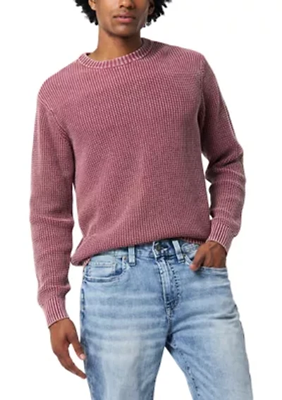 Men's Washy Textured Solid Sweater