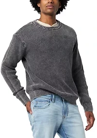 Men's Washy Textured Solid Sweater