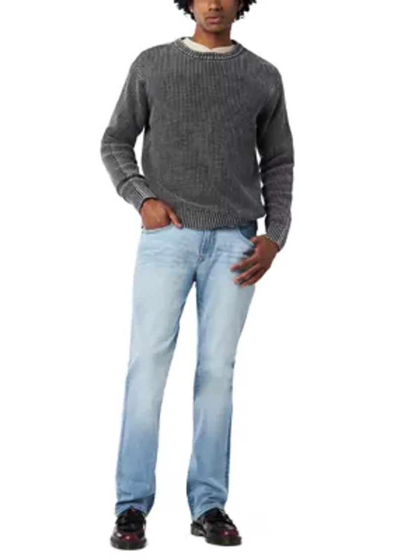 Men's Washy Textured Solid Sweater