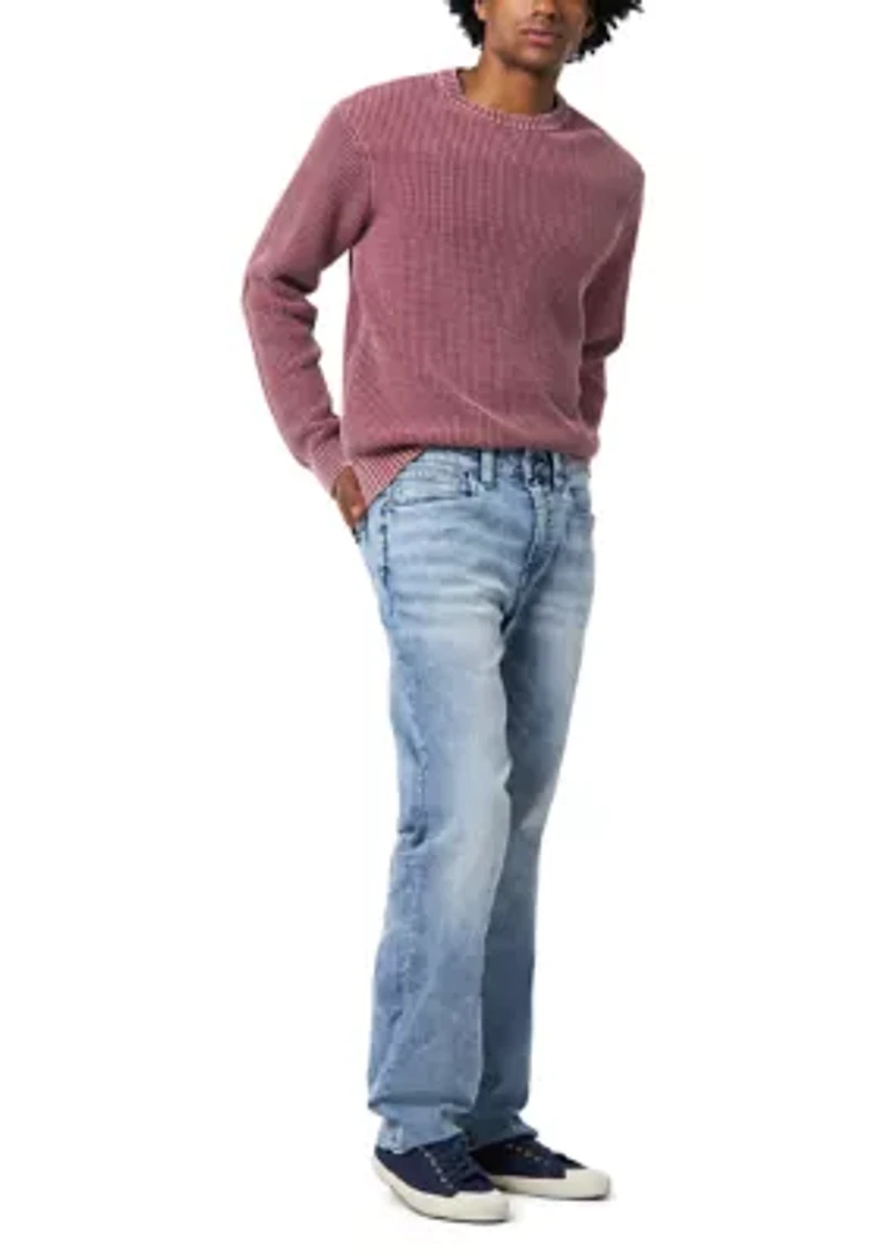 Men's Washy Textured Solid Sweater