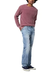 Men's Washy Textured Solid Sweater