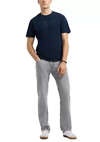Men's Tomba Graphic T-Shirt with Raised Logo Print, Whale