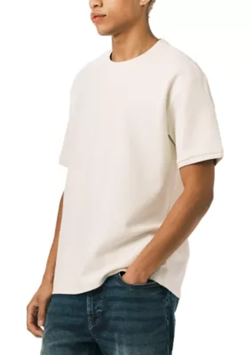 Men’s Kellen Short Sleeve Textured Knit Crew Neck Top