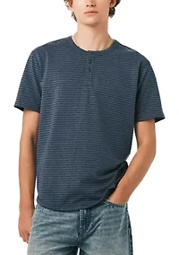 Men’s Kehlani Short Sleeve Striped Henley Shirt