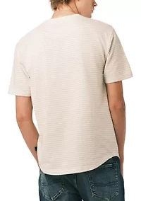 Men’s Kehlani Short Sleeve Striped Henley Shirt