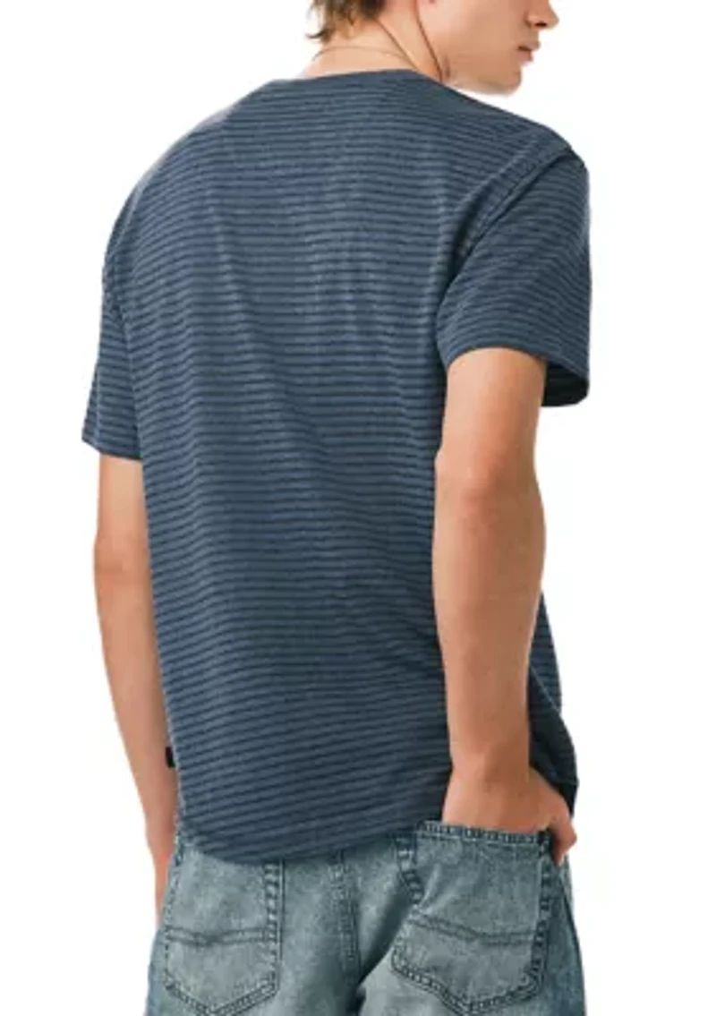 Men’s Kehlani Short Sleeve Striped Henley Shirt