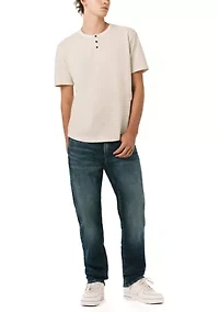 Men’s Kehlani Short Sleeve Striped Henley Shirt