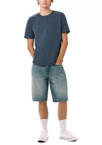 Men’s Kehlani Short Sleeve Striped Henley Shirt