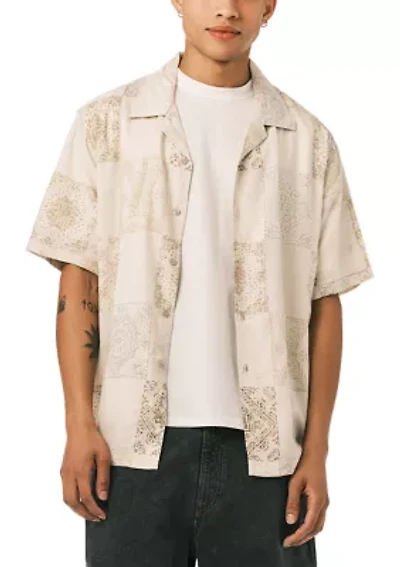 Men’s Sandro Short Sleeve Printed Camp Shirt