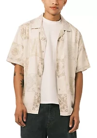 Men’s Sandro Short Sleeve Printed Camp Shirt