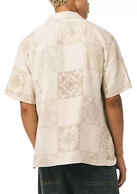 Men’s Sandro Short Sleeve Printed Camp Shirt