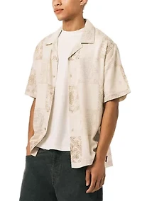 Men’s Sandro Short Sleeve Printed Camp Shirt