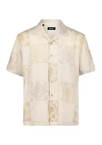 Men’s Sandro Short Sleeve Printed Camp Shirt