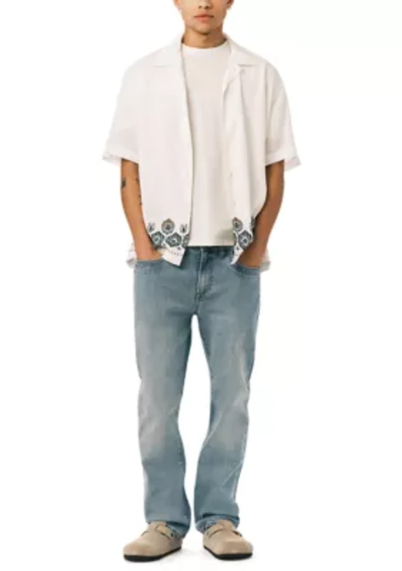 Men’s Sandro Short Sleeve Printed Camp Shirt