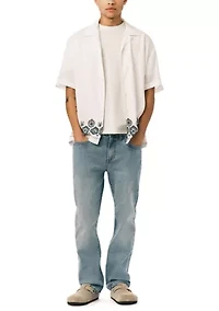 Men’s Sandro Short Sleeve Printed Camp Shirt