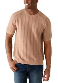 Men’s Short Sleeve Sweater T-Shirt