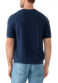 Men’s Short Sleeve Sweater T-Shirt