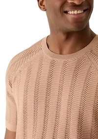 Men’s Short Sleeve Sweater T-Shirt