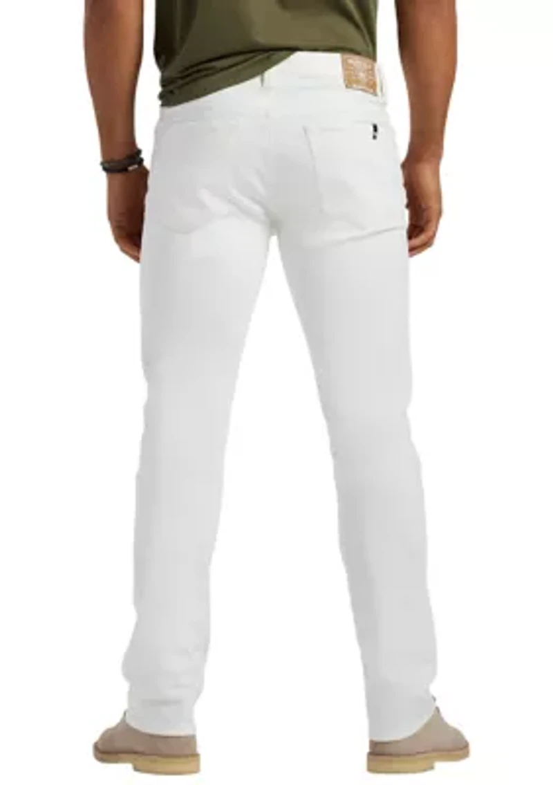 Men's Straight Six Jeans, White