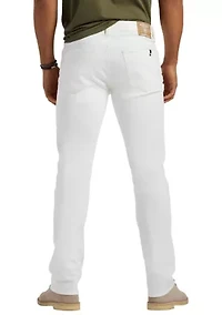 Men's Straight Six Jeans, White