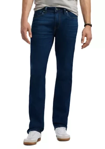 Men's Straight Six Jeans, Authentic Worked Indigo