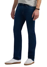 Men's Straight Six Jeans, Authentic Worked Indigo