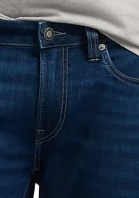 Men's Straight Six Jeans, Authentic Worked Indigo