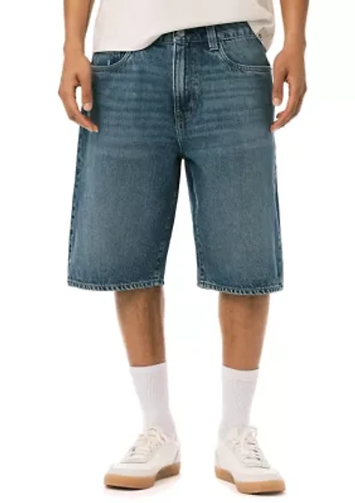 Men's Wide Leg Denim Shorts