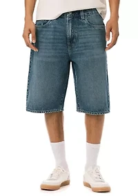 Men's Wide Leg Denim Shorts